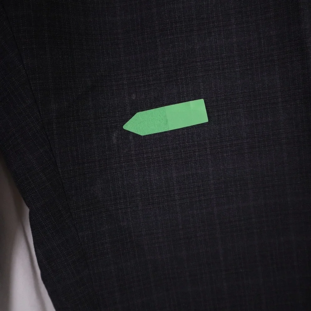 Banana Republic Pants Mens 35x30 Tailored Fit Dress Suit Flat Front‎ Black Plaid